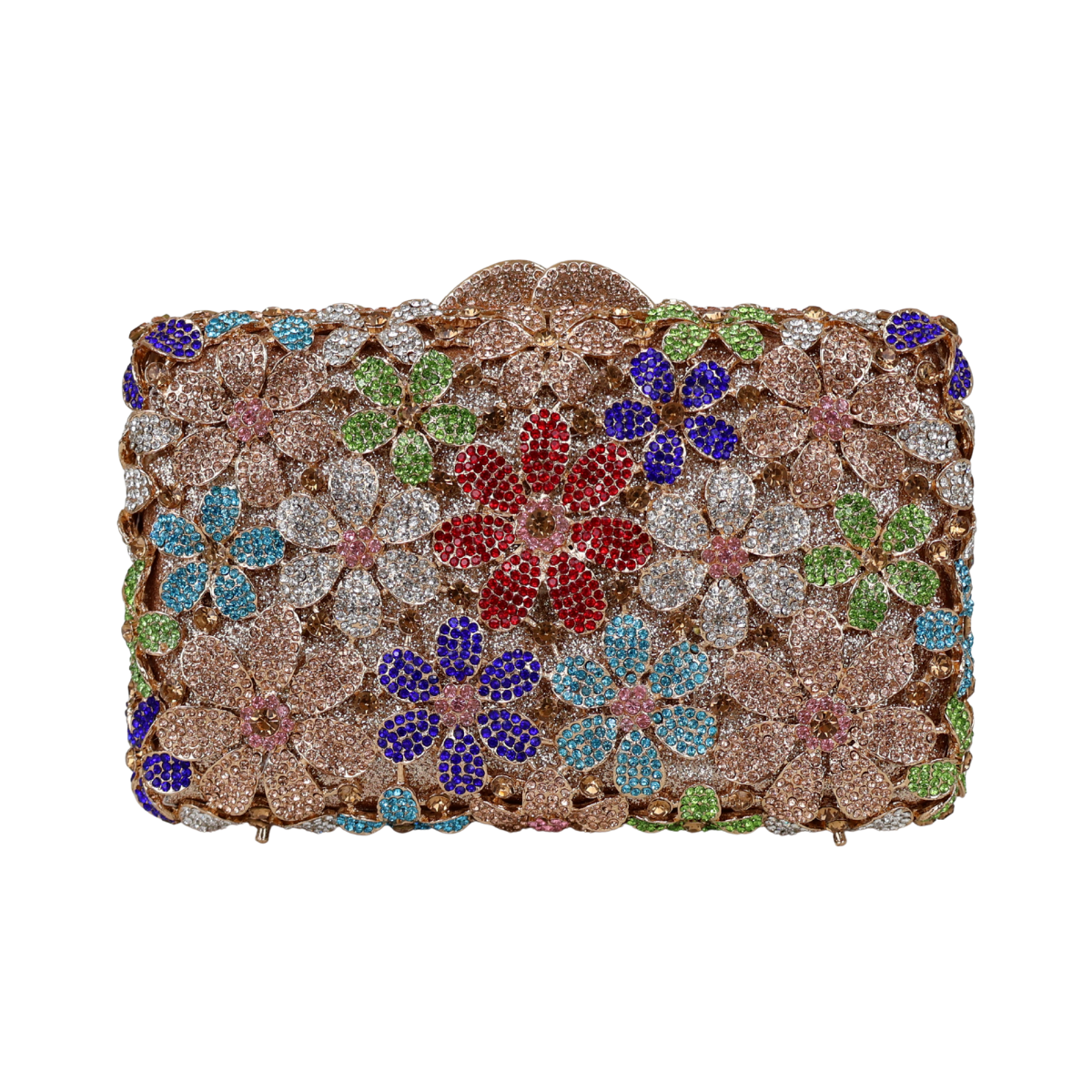 Bolsa Festa Clutch Pedraria Strass Colorida