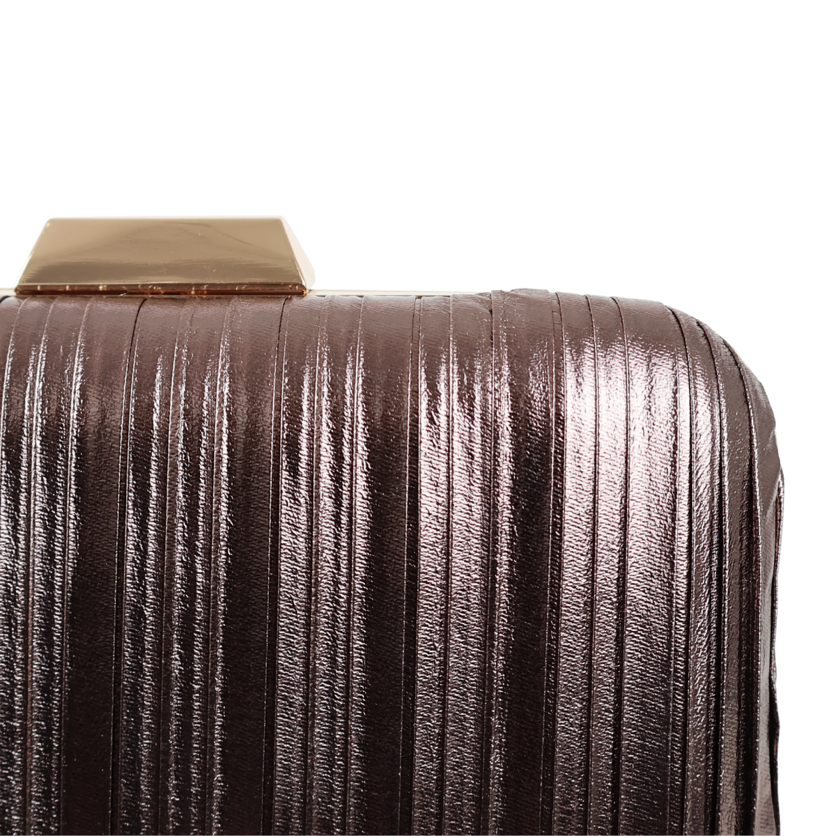 Bolsa de Festa Clutch Bronze Marrom Escuro