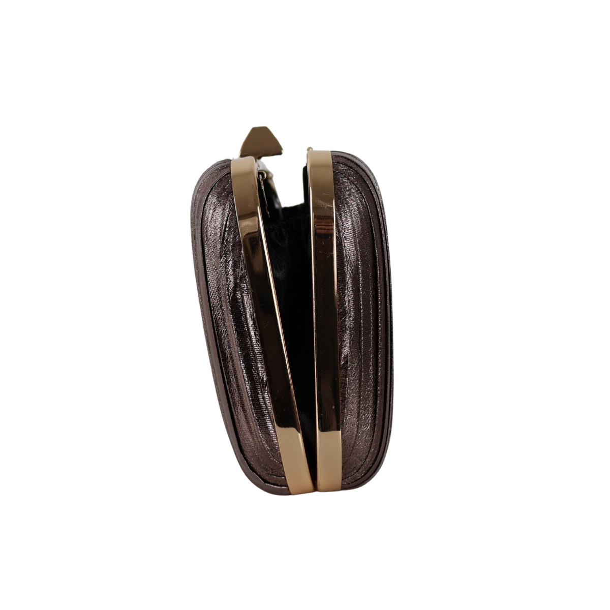 Bolsa de Festa Clutch Bronze Marrom Escuro