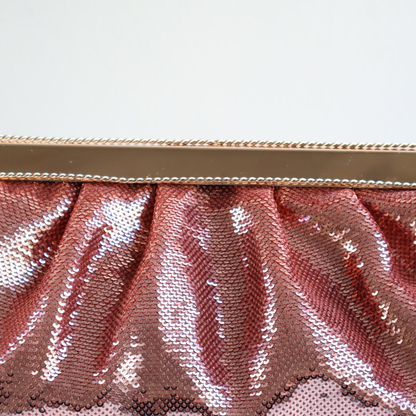 Bolsa Pouch Festa Clutch Lantejoula Rosa