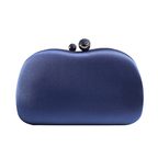 Bolsa Festa Clutch Tecido Acetinado Azul Marinho