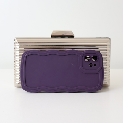 Bolsa de Festa Clutch Metalizada Prata