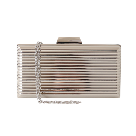 Bolsa de Festa Clutch Metalizada Prata