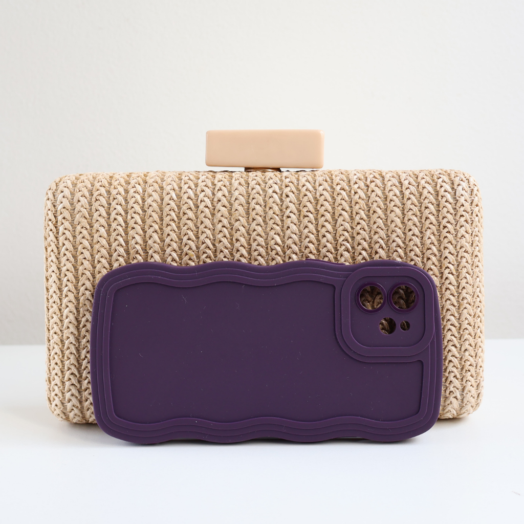 Bolsa Clutch Festa Palha Bege