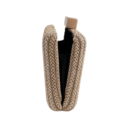 Bolsa Clutch Festa Palha Bege