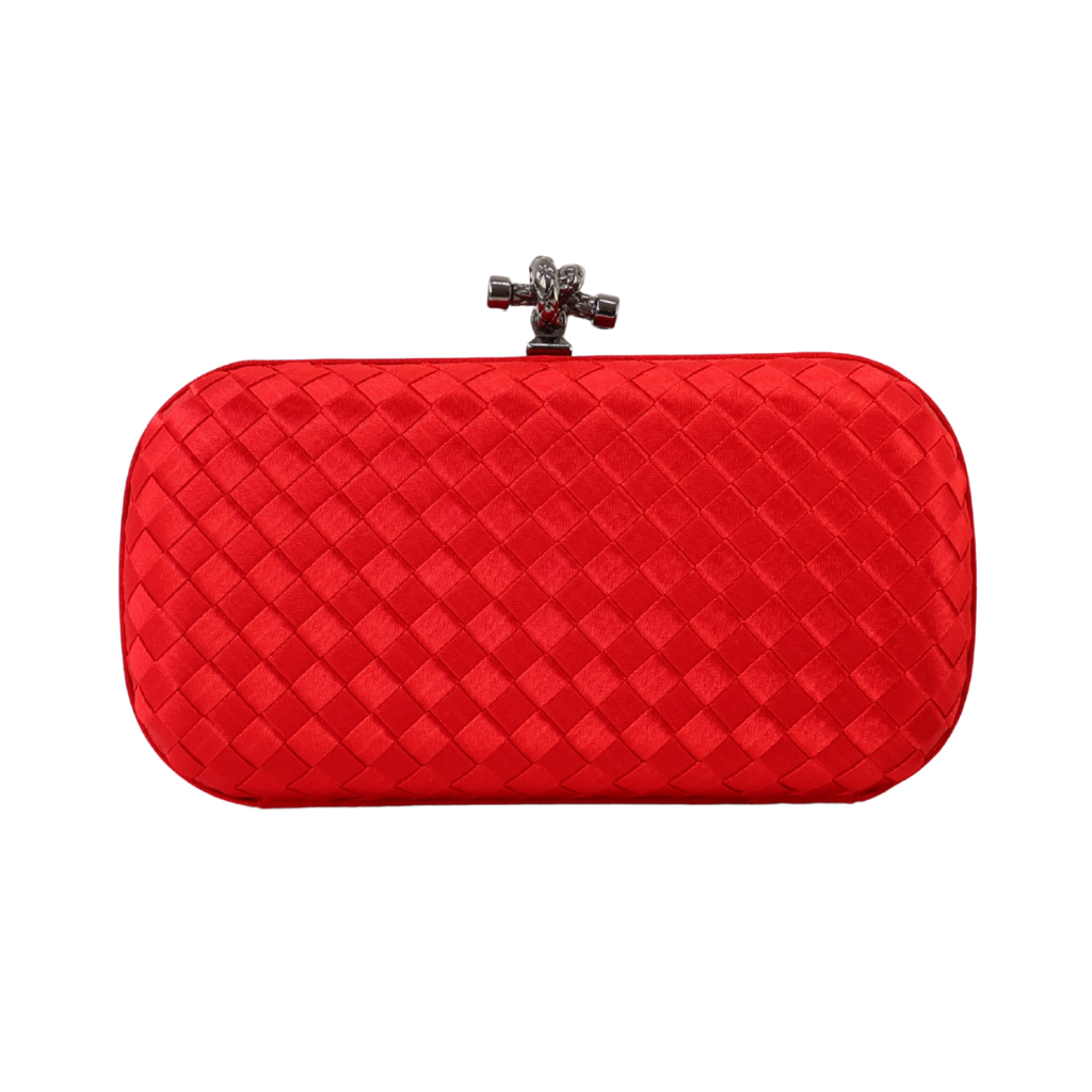 Clutch Tressê Cetim Inspired Pequena Vermelha