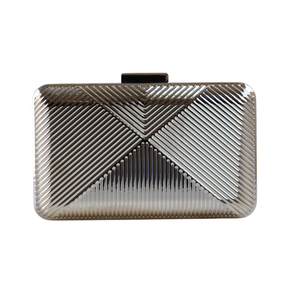 Bolsa de Festa Clutch Metalizada Prateada