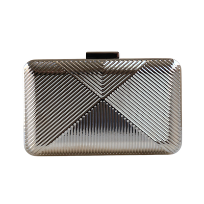 Bolsa de Festa Clutch Metalizada Prateada