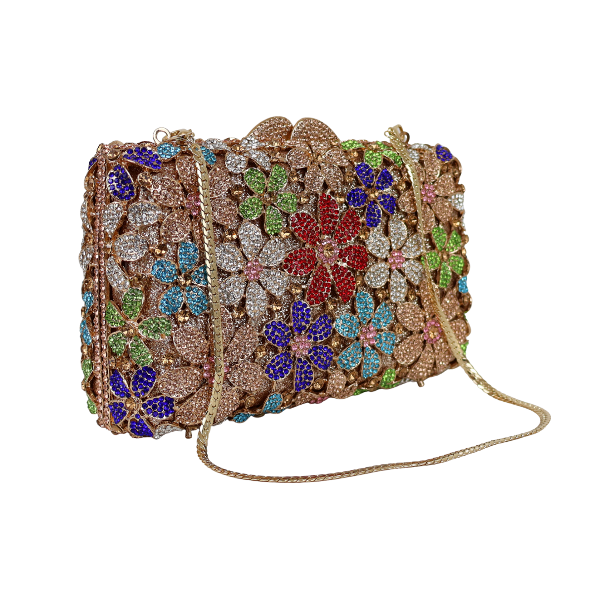 Bolsa Festa Clutch Pedraria Strass Colorida