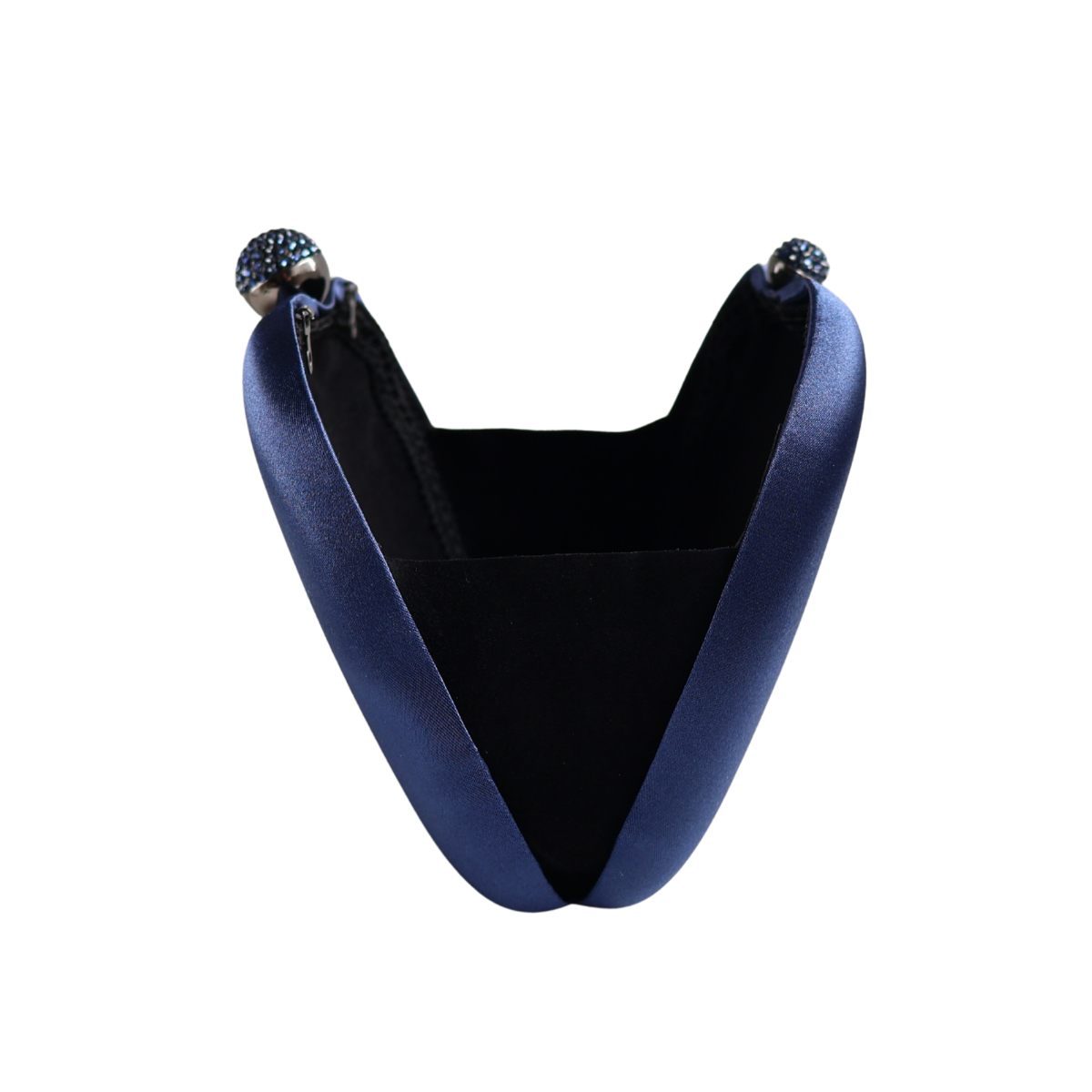 Bolsa Festa Clutch Tecido Acetinado Azul Marinho