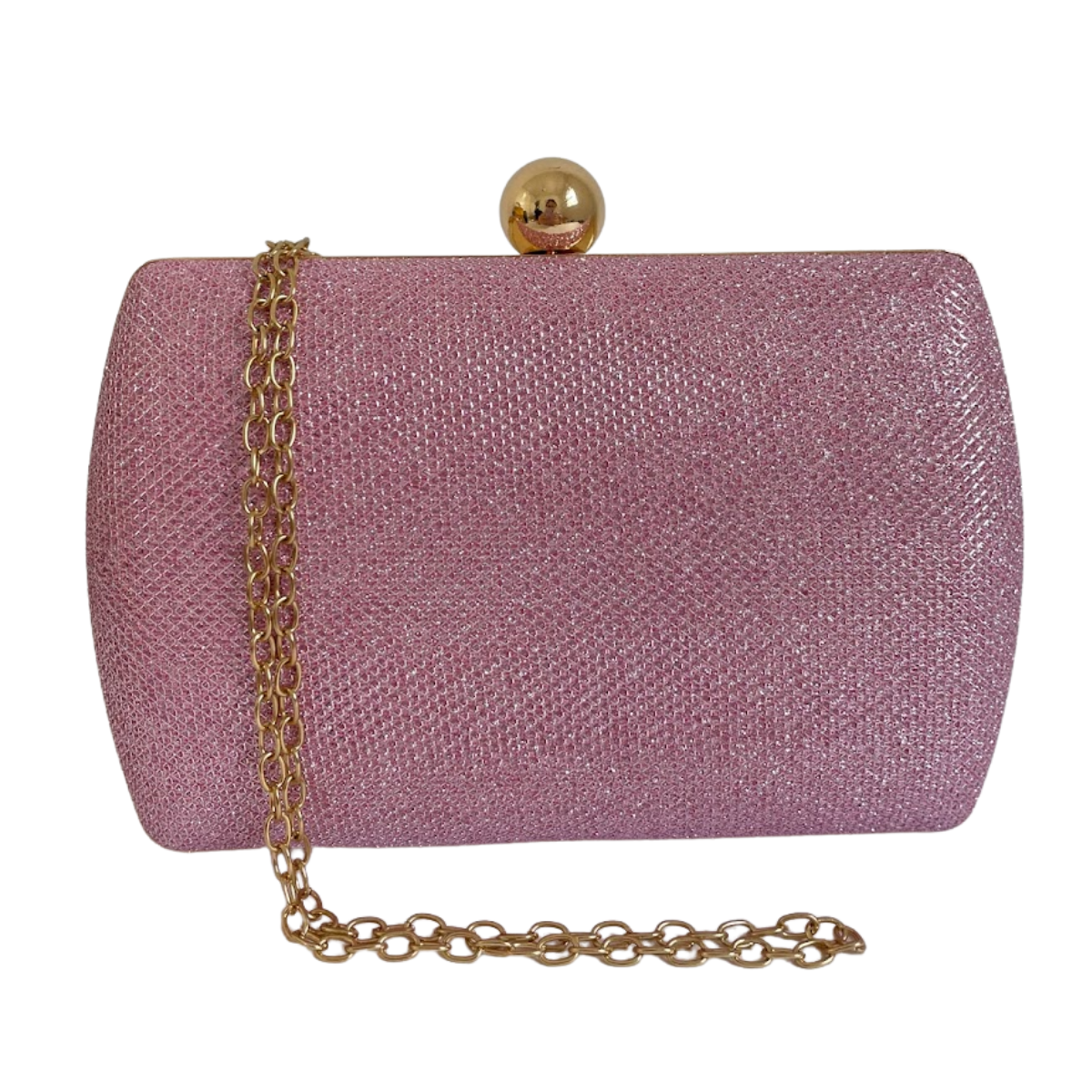 Bolsa de Festa Clutch Brilho Rosa Bebê - ReUse