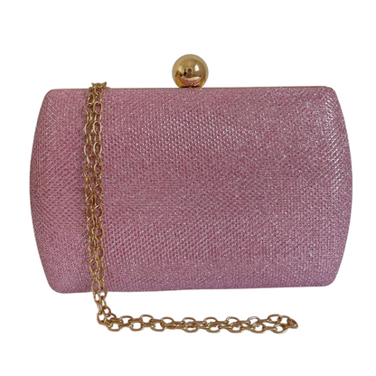 Bolsa de Festa Clutch Brilho Rosa Bebê - ReUse