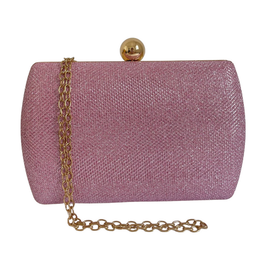 Bolsa de Festa Clutch Brilho Rosa Bebê - ReUse