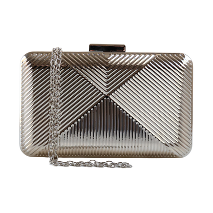 Bolsa de Festa Clutch Metalizada Prateada
