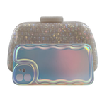Bolsa de Festa Clutch Acrílico Perolada Bege