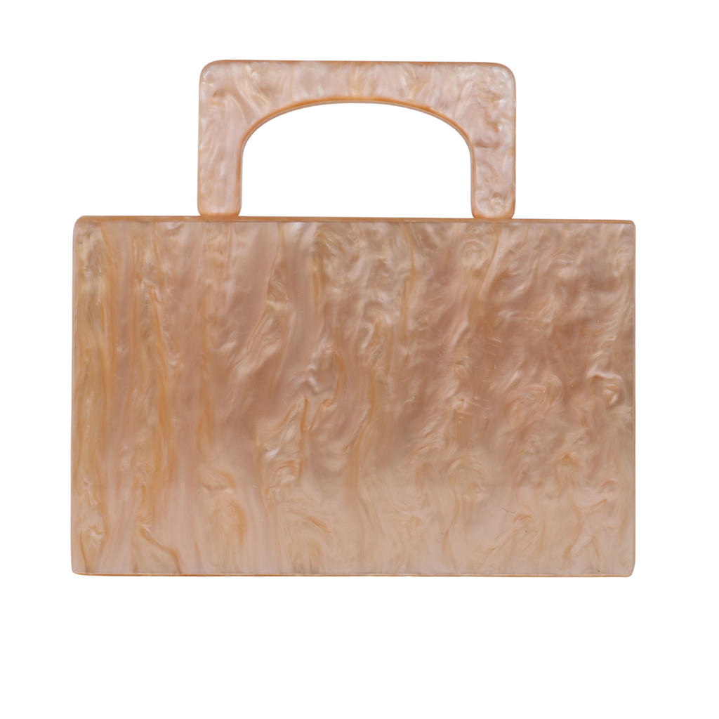 Bolsa de Mão Festa Clutch Acrílico Bege