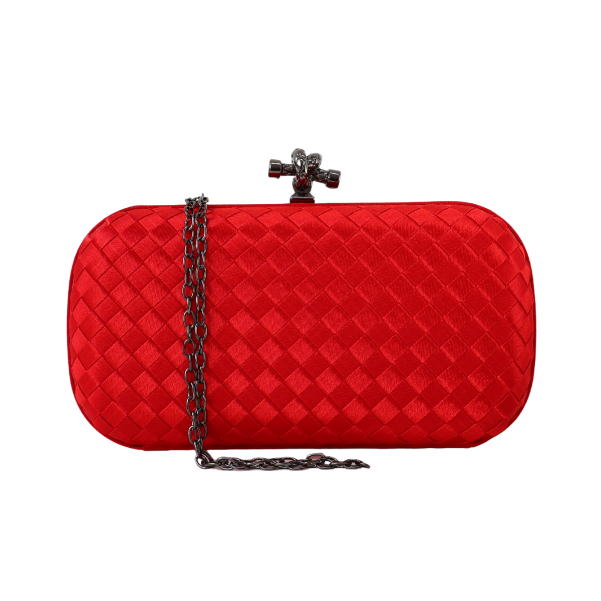 Clutch Tressê Cetim Inspired Pequena Vermelha