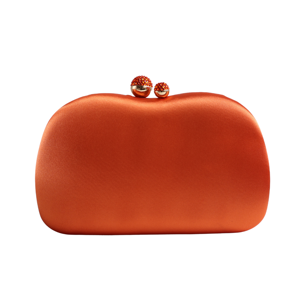 Bolsa Festa Clutch Tecido Acetinado Laranja - ReUse
