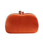 Bolsa Festa Clutch Tecido Acetinado Laranja - ReUse
