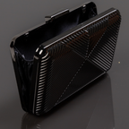 Bolsa de Festa Clutch Metalizada Grafite
