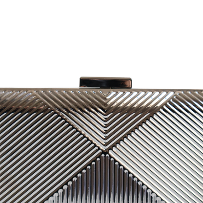 Bolsa de Festa Clutch Metalizada Prateada