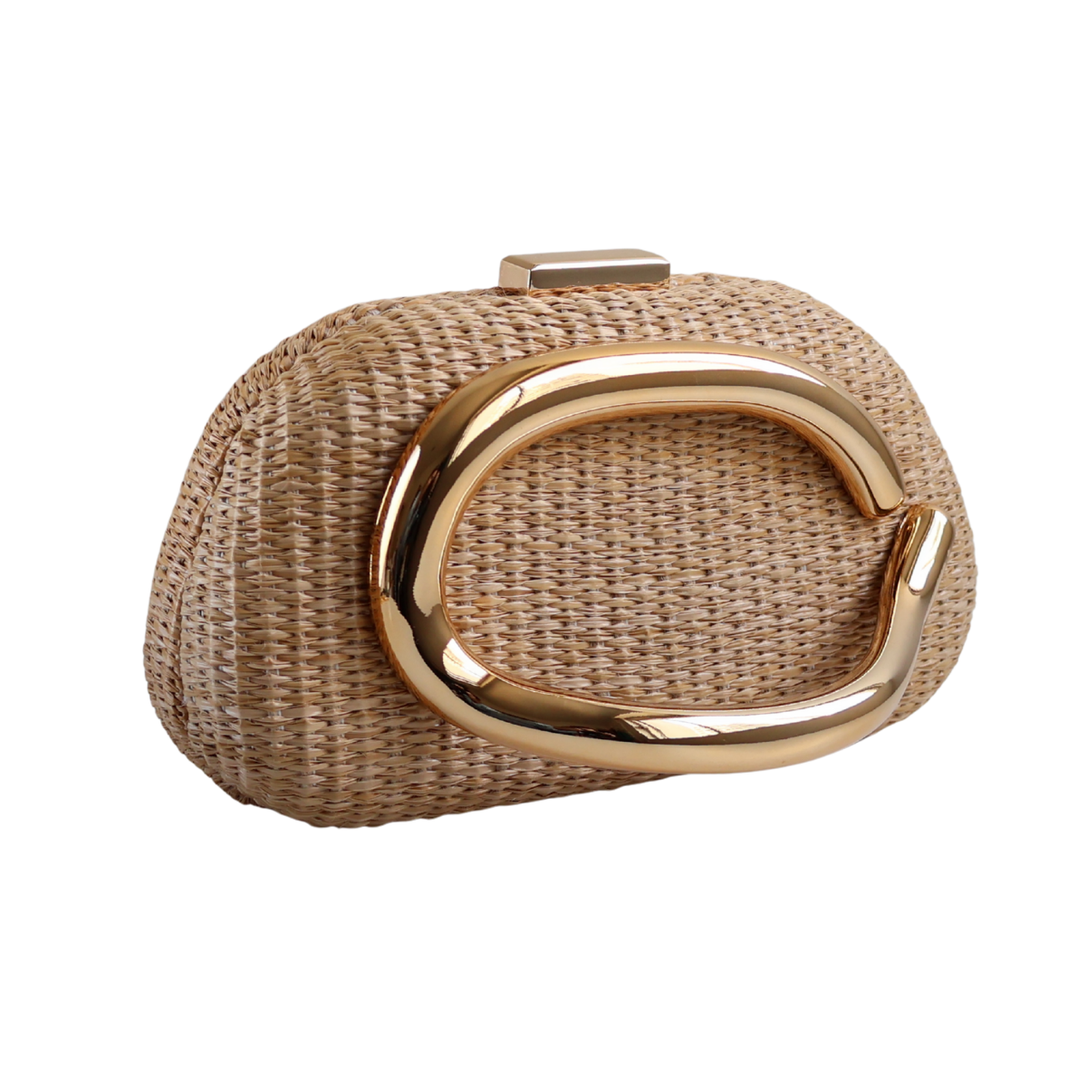 Bolsa de Festa Clutch Palha Bege