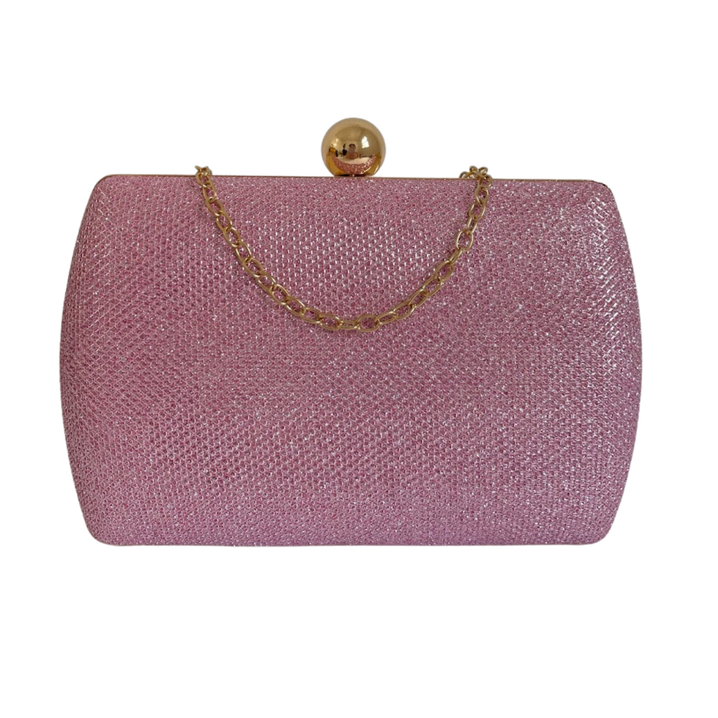 Bolsa de Festa Clutch Brilho Rosa Bebê - ReUse