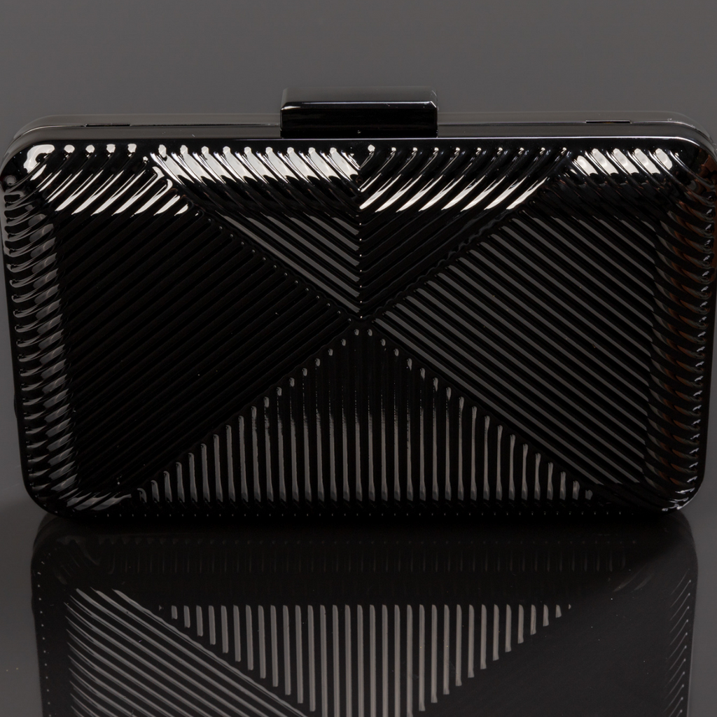 Bolsa de Festa Clutch Metalizada Grafite