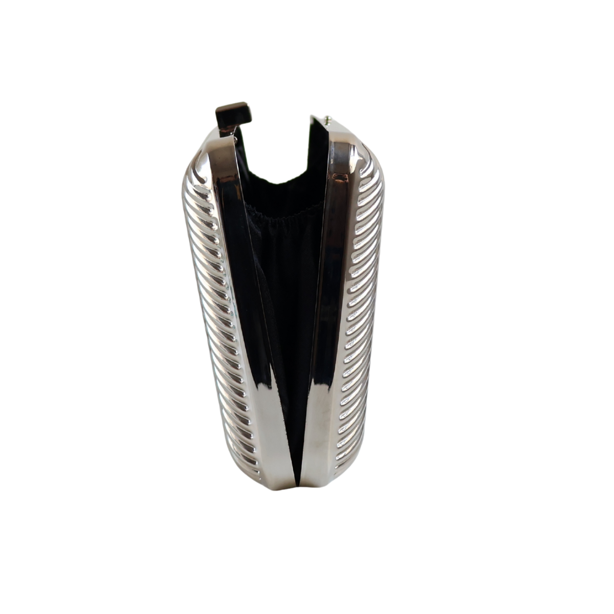 Bolsa de Festa Clutch Metalizada Prateada