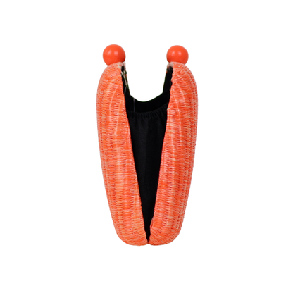Bolsa de Festa Clutch Palha Laranja