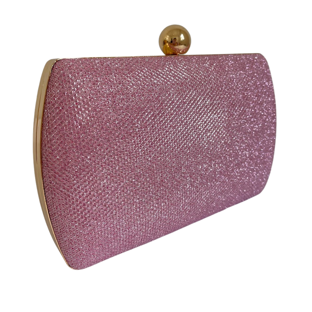 Bolsa de Festa Clutch Brilho Rosa Bebê - ReUse