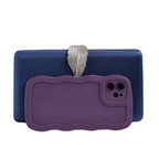 Bolsa Festa Clutch Fecho de Folha Azul Marinho - ReUse