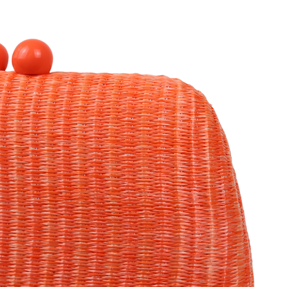 Bolsa de Festa Clutch Palha Laranja