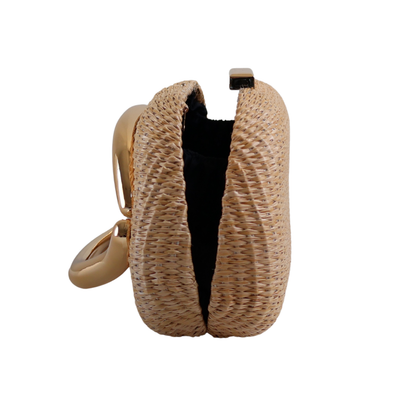 Bolsa de Festa Clutch Palha Bege