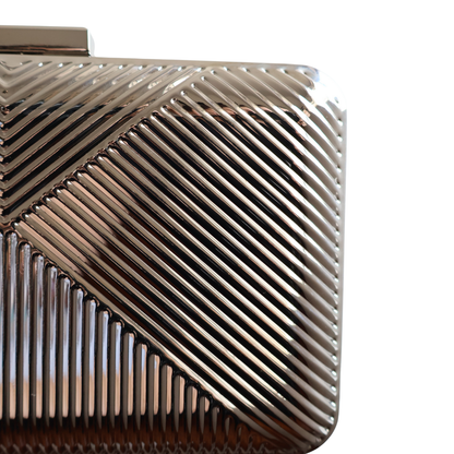 Bolsa de Festa Clutch Metalizada Prateada