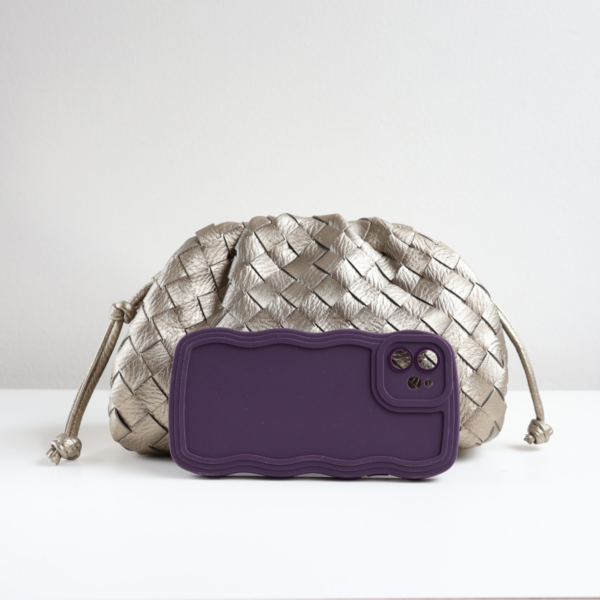 Bolsa Festa Pouch Courvin Prata Velho