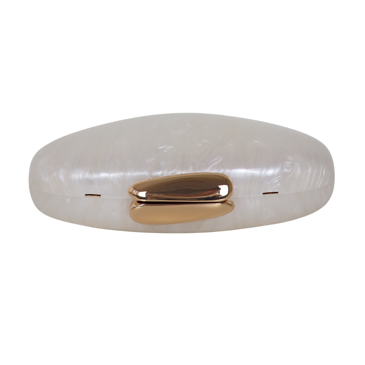 Bolsa Clutch Festa Acrílico Oval Branca