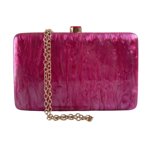Bolsa Clutch Festa Acrílico Fúcsia