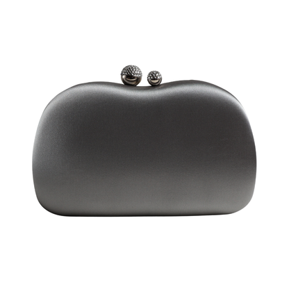 Bolsa Festa Clutch Tecido Acetinado Prata