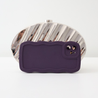 Bolsa de Festa Clutch Metalizada Oval Prata