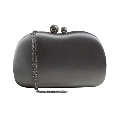 Bolsa Festa Clutch Tecido Acetinado Prata