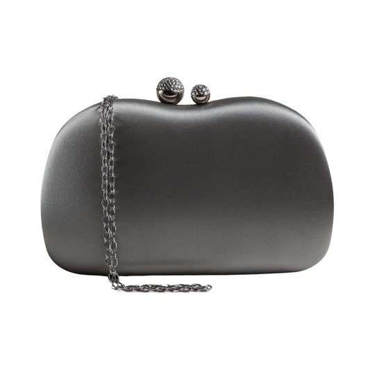 Bolsa Festa Clutch Tecido Acetinado Prata