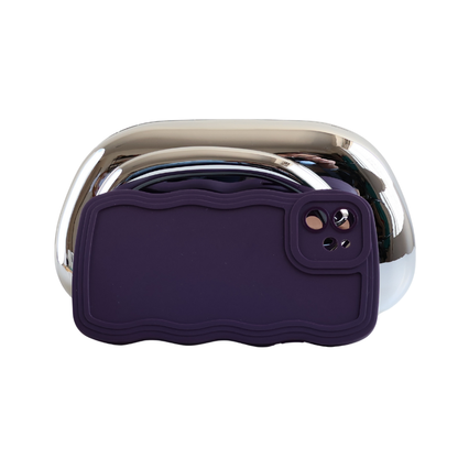 Bolsa de Festa Clutch Metalizada Prata