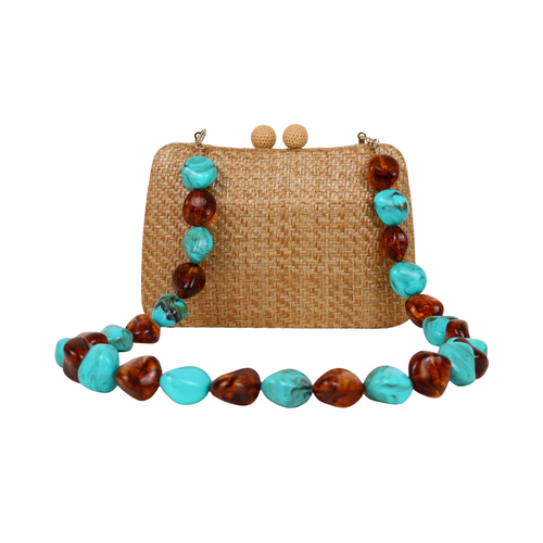 Alça - Metal Dourado - Turquesa Caramelo