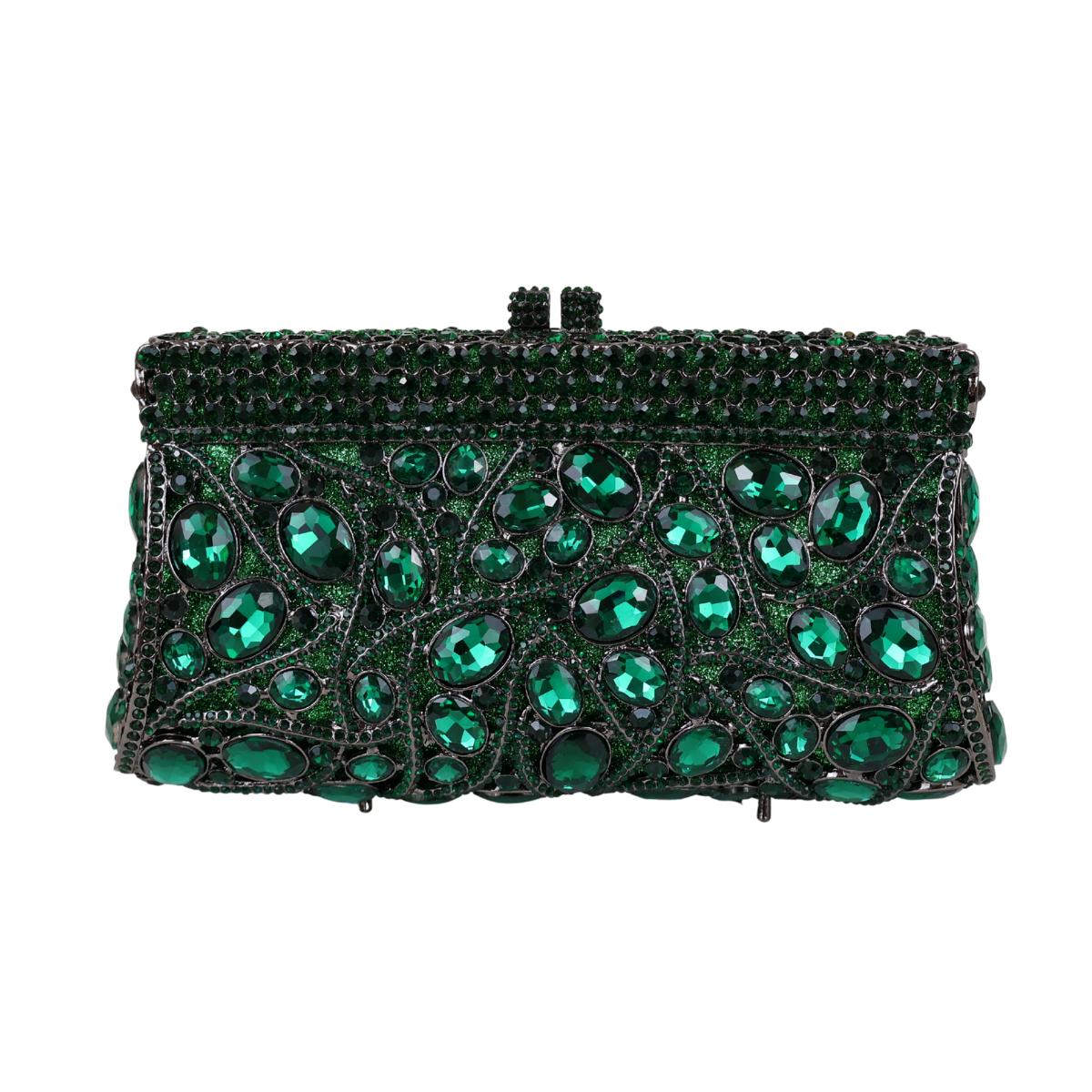 Bolsa Festa Clutch Pedraria Strass Verde
