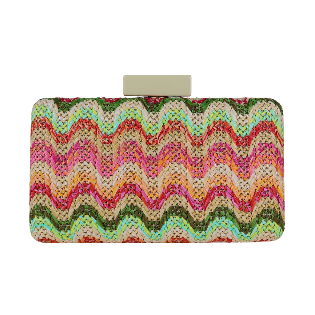 Bolsa de Festa Clutch Palha Colorida