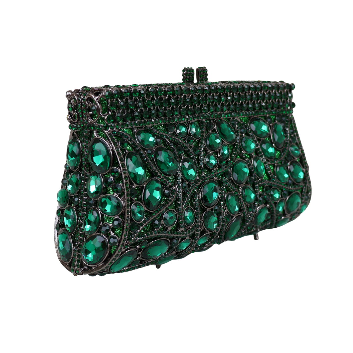 Bolsa Festa Clutch Pedraria Strass Verde