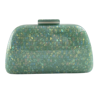 Bolsa de Festa Clutch Acrílico Perolada Verde