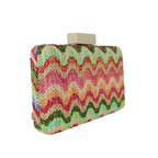 Bolsa de Festa Clutch Palha Colorida