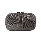 Bolsa de Festa Clutch Prateada Grafite